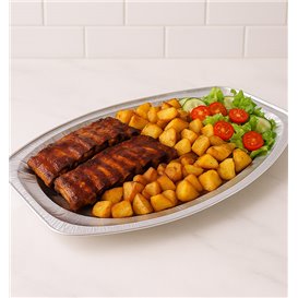 Patera Aluminiowa Owalna 2150ml (10 Sztuk)