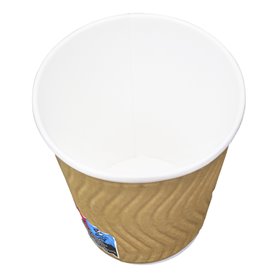 Kubek Papierowy Kędzierzawy Kraft 9Oz/270ml Ø8,0cm (25 Sztuk)