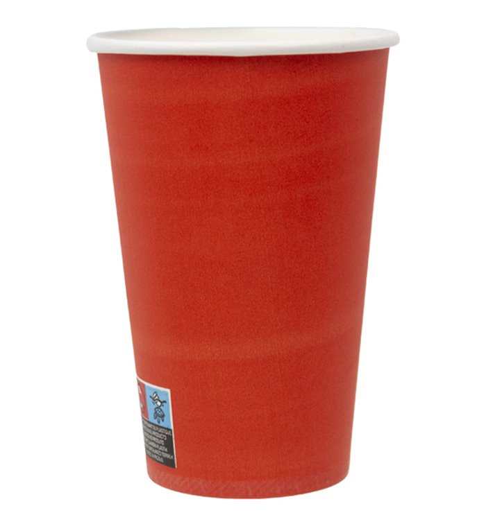 Kubek kartonowy „Colours” czerwony 600ml Ø9,4cm (20 Sztuk) Kubek kartonowy „Colours” czerwony 600ml Ø9,4cm (20 Sztuk)
