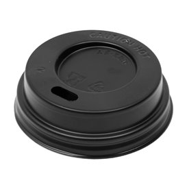 Pokrywka podróżna z otworem PS do czarnego kartonowego kubka 3Oz Ø5,8 cm (100 Sztuk)