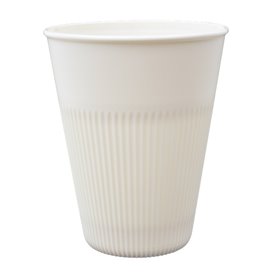 Wytrzymały kubek wielokrotnego użytku PP Kremowy 355ml Ø9,6cm (25 Sztuk)