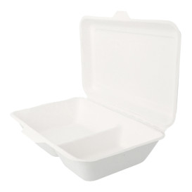 Opakowania MenuBox Trzciny Cukrowej 2C Białe 225x165x64mm 