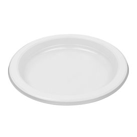 Talerz Płaski Białe Wielokrotnego Użytku PS 16,5cm (50 Sztuk)