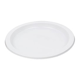 Talerz Płaski Białe Wielokrotnego Użytku PS 22cm (50 Sztuk)