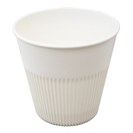 Wytrzymały kubek wielokrotnego użytku PP Kremowy 230ml Ø9,6cm (25 Sztuk)