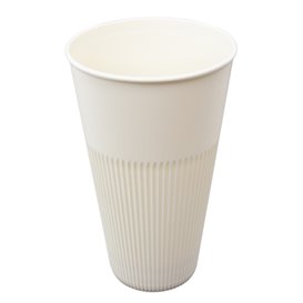 Wytrzymały kubek wielokrotnego użytku PP Kremowy 470ml Ø9,6cm (12 Sztuk)