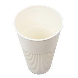 Wytrzymały kubek wielokrotnego użytku PP Kremowy 470ml Ø9,6cm (12 Sztuk)
