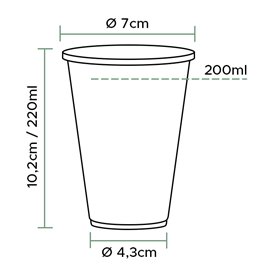 Kubki Plastikowe PP Białe 220ml (100 Sztuk)