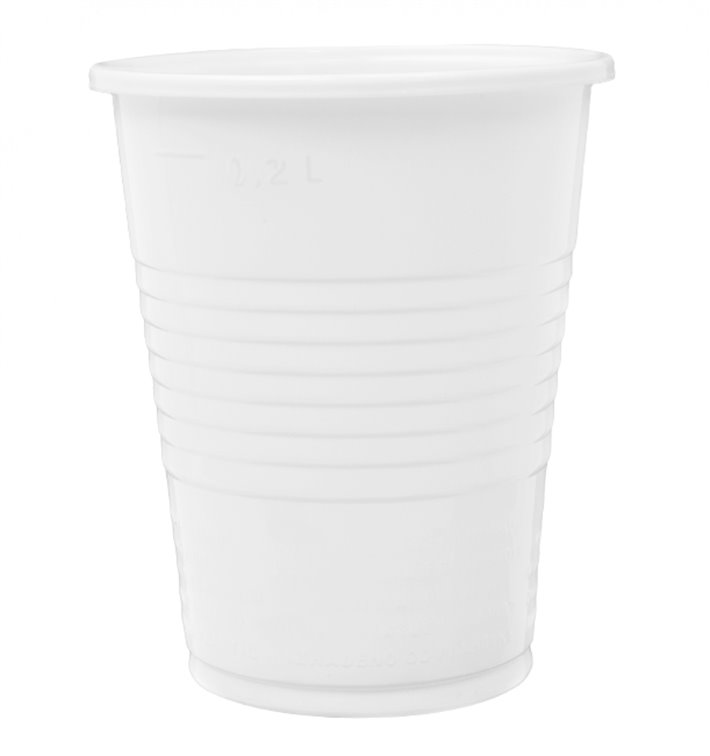 Kubek Plastikowy Wielokrotnego Użytku Biały 240ml (100 Sztuk) Kubek Plastikowy Wielokrotnego Użytku Biały 240ml (100 Sztuk)