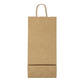 Torby Papierowe Kraft na Butelki z Uchwytami 18+8x39cm (300 Sztuk)