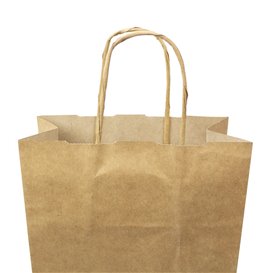 Torby Papierowe Kraft na Butelki z Uchwytami 18+8x39cm (300 Sztuk)