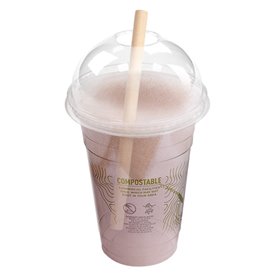 Wieczko Wypukłe z Otworem Biodegradowalne Green Stripe® do kubków Ø9,6cm (1.000 Sztuk)