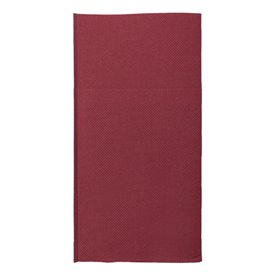 Serwetki Kieszonki na Sztućce Mikro Dot Burgundie 40x40cm (30 Sztuk)