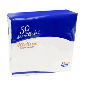 Serwetki Papierowe Micro Dot 2-warstwowe Białe 40x40cm (50 Sztuk)