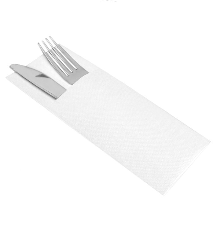 Serwetki Kieszonki na Sztućce Mikro Dot Białe 33x40cm (60 Sztuk) Serwetki Kieszonki na Sztućce Mikro Dot Białe 33x40cm (60 Sztuk)