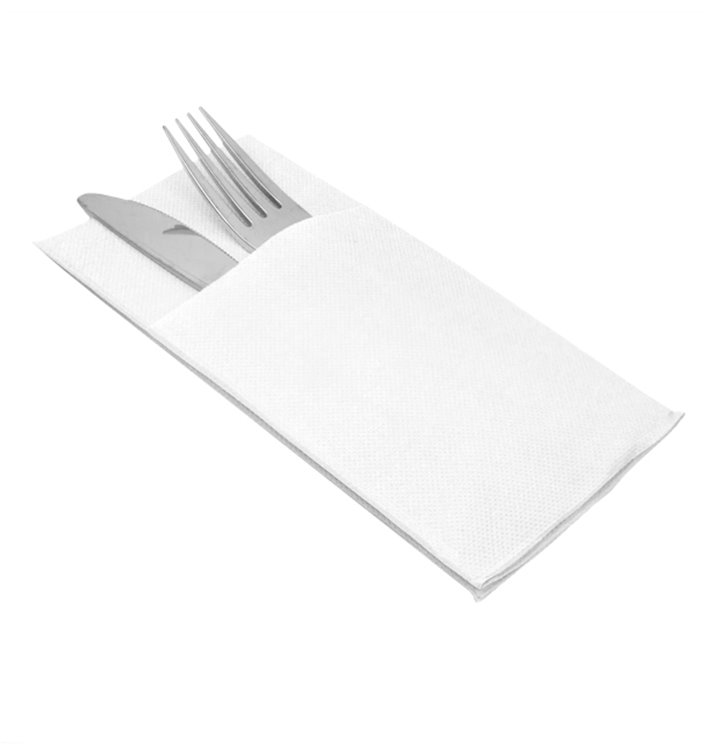 Serwetki Kieszonki na Sztućce Mikro Dot Białe 40x40cm (30 Sztuk) Serwetki Kieszonki na Sztućce Mikro Dot Białe 40x40cm (30 Sztuk)