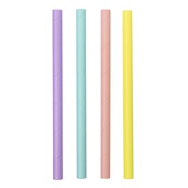 Słomki Proste Papierowe Kolory Ø1,2cm 20cm (50 Sztuk)