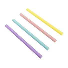 Słomki Proste Papierowe Kolory Ø1,2cm 20cm (50 Sztuk)