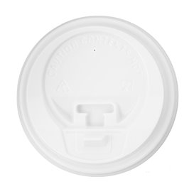 Wieczko Płaskie z Otworem PS do kubków papierowe 7Oz Ø7,2cm (100 Sztuk)