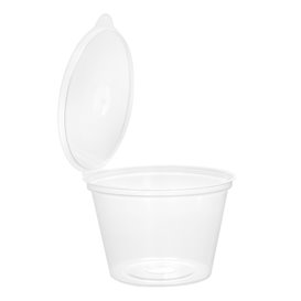 Pojemnik Okrągły z Pokrywką na Zawiasie APET 125ml (405 Sztuk)