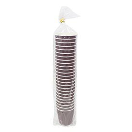 Kubek Papierowy Kędzierzawy Kraft 9Oz/270ml Ø8,0cm (25 Sztuk)