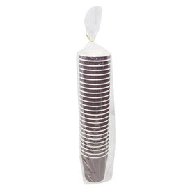 Kubek Papierowy Kędzierzawy Kraft 9Oz/270ml Ø8,0cm (25 Sztuk)