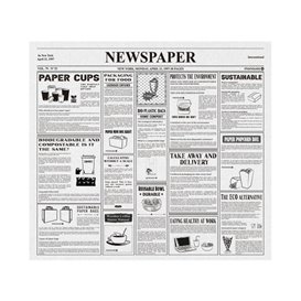 Papier Pergaminowy do Frytek "Gazetka" 28x31cm (1000 Sztuk)