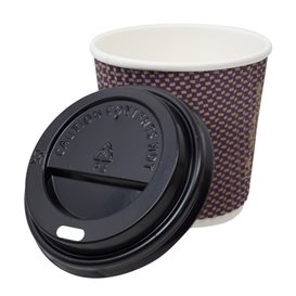 Wieczko Płaskie z Otworem PS do kubków papierowe 4Oz/120ml Ø6,2cm (100 Sztuk)