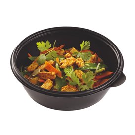 Pojemnik Plastikowy Czarny PP 1000ml Ø19cm (300 Sztuk)