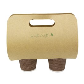 Uchwyty na Kubki Papierowe Kraft 23,9x18cm Ø8,0cm (500 Sztuk)