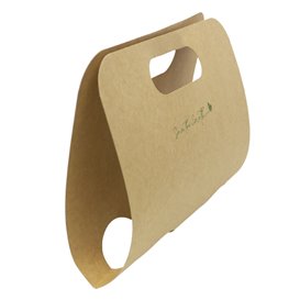Uchwyty na Kubki Papierowe Kraft 23,9x18cm Ø8,0cm (100 Sztuk)