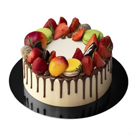 Podkładka Papierowa pod Tort Czarny i Białe 26cm (10 Sztuk)