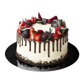 Podkładka Papierowa pod Tort Czarny i Białe 26cm (10 Sztuk)