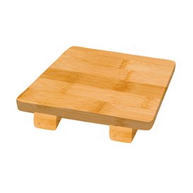 Taca Bambusowa do Serwowania Sushi 15x15x2,5cm (1 Sztuk)