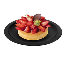 Talerz Twardy Wielokrotnego Użytku Płaski Czarni Round PP Ø18,5cm (600 Sztuk)