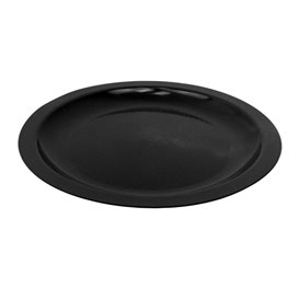 Talerz Płaski Czarny Wielokrotnego Użytku "Round" PP Ø18,5cm (25 Sztuk)