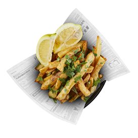 Papier Pergaminowy do Frytek "Gazetka" 28x31cm (1000 Sztuk)