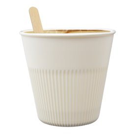 Wytrzymały kubek wielokrotnego użytku PP Kremowy 230ml Ø9,6cm (100 Sztuk)