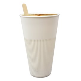Wytrzymały kubek wielokrotnego użytku PP Kremowy 470ml Ø9,6cm (5 Sztuk)