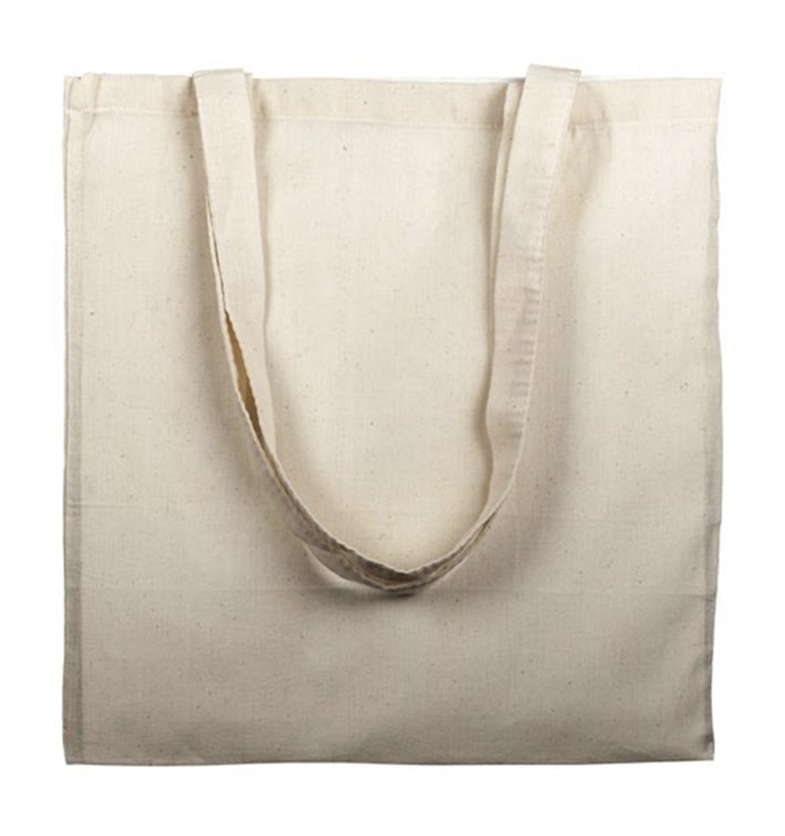 Cotton Bag with Long Handles Beige 38x42cm (1 Unit) Cotton Bag with Long Handles Beige 38x42cm (1 Unit)