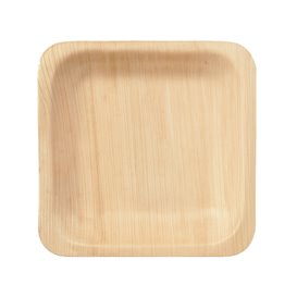Kwadratowy Drewniany Talerz 9x9cm (25 Units)
