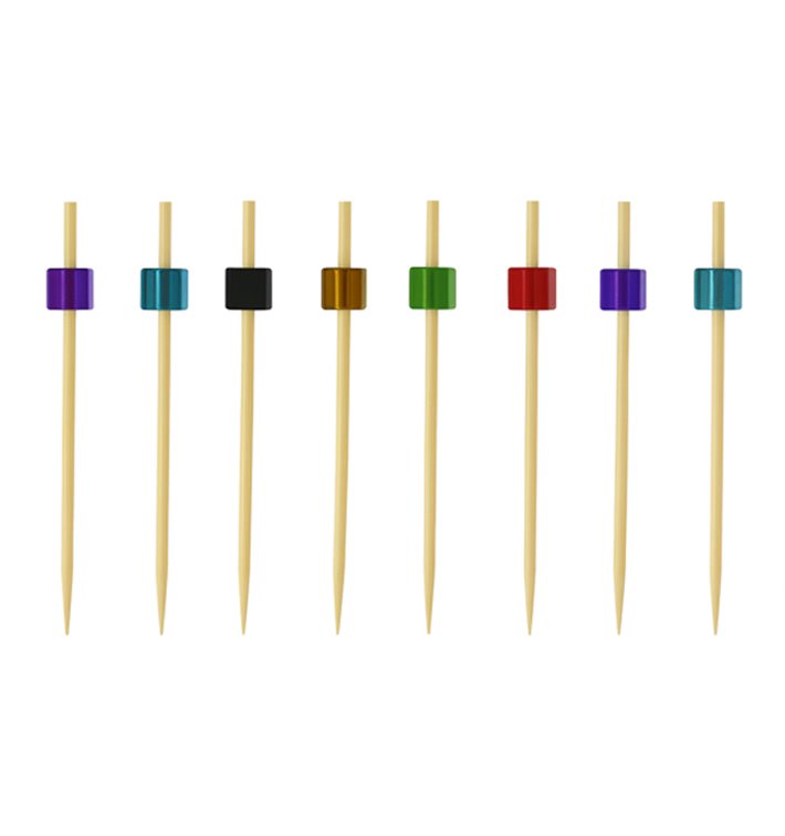 Szaszłyki Bambusowe Kubełkowe Kolory 7cm (100 Units) Szaszłyki Bambusowe Kubełkowe Kolory 7cm (100 Units)