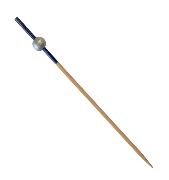 Bambusowy Szpikulec Niebieski/Srebrny 10cm (1.200 Units) Bambusowy Szpikulec Niebieski/Srebrny 10cm (1.200 Units)