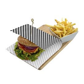 Papier Pergaminowy do Frytek Czarny “Vichy” 31x42cm (1.000 Sztuk)
