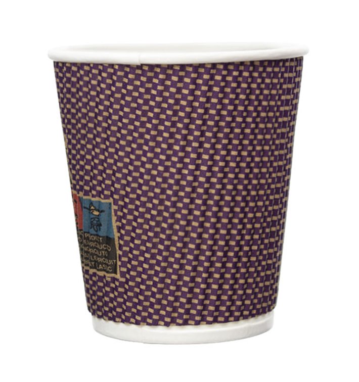 Kubek Papierowy Kędzierzawy Kraft 9Oz/270ml Ø8,0cm (25 Sztuk) Kubek Papierowy Kędzierzawy Kraft 9Oz/270ml Ø8,0cm (25 Sztuk)