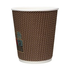 Kubek Papierowy Kędzierzawy Kraft 9Oz/270ml Ø8,0cm (25 Sztuk)