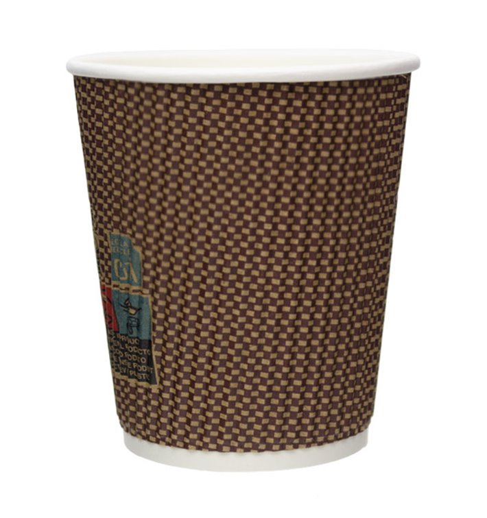 Kubek Papierowy Kędzierzawy Kraft 9Oz/270ml Ø8,0cm (1.050 Sztuk) Kubek Papierowy Kędzierzawy Kraft 9Oz/270ml Ø8,0cm (1.050 Sztuk)