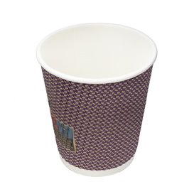 Kubek Papierowy Kędzierzawy Kraft 9Oz/270ml Ø8,0cm (25 Sztuk)