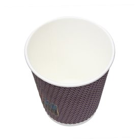 Kubek Papierowy Kędzierzawy Kraft 9Oz/270ml Ø8,0cm (25 Sztuk)