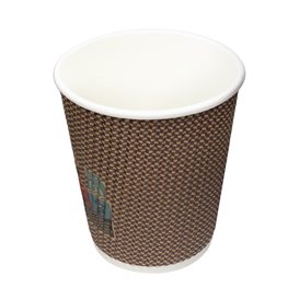 Kubek Papierowy Kędzierzawy Kraft 9Oz/270ml Ø8,0cm (1.050 Sztuk)